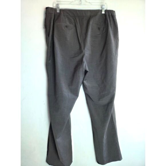 Talbots Women Dark Grey "Heritage" Wool Blend Straight Leg Trouser Pants size18W - Picture 3 of 8